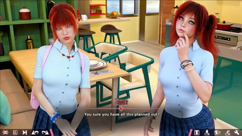 MissKitty2K sodomise le garçon démon dans la cafétéria scolaire - Double Homework épisode 17 (partie 118)