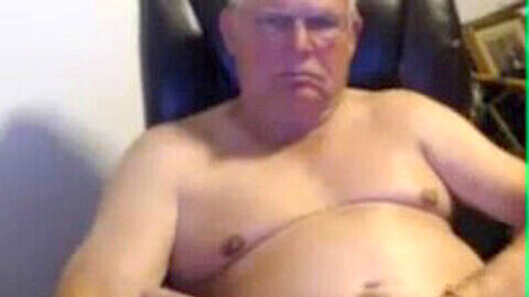 Mature man pleasures himself on webcam
