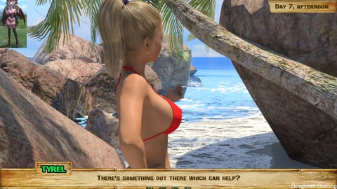 Lewd Island 13 reveals Tia's booty in a thong bikini