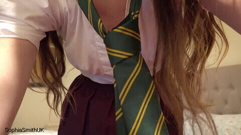Necktie, schoolgirls revenge, brat