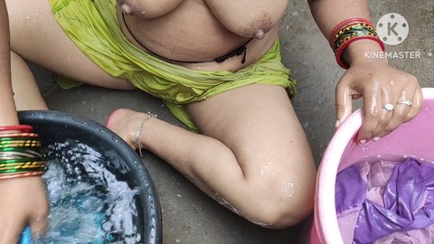 Indian house wife, girl masturbates, suited