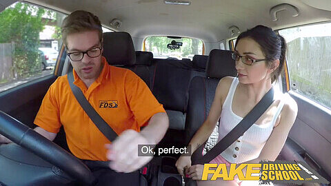 Italian nympho Valentina Bianco craves a hard cock in Fake Driving College
