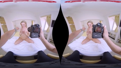 Victoria Pure VR experience: exploring alluring virtual reality with a blonde beauty