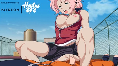 Sakura from Naruto gets down and dirty in this hentai adventure