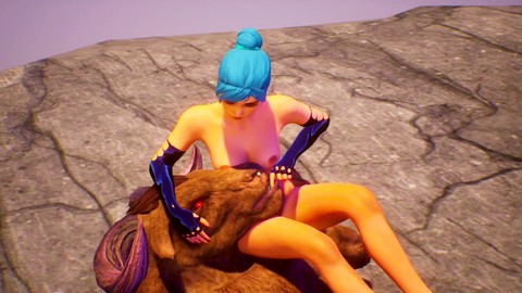 Horny babe faces off against a lustful minotaur | Monster furry creatures go wild | 3D fantasy porn adventure