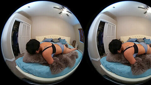 Virtual reality pov, girl pillow humping, diminutive