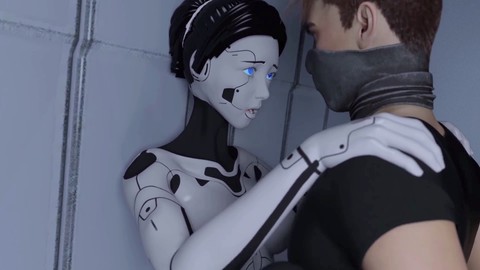 Hentai sex, robot sex, creampie orgasm