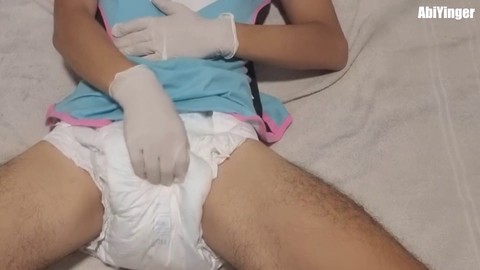 Trans diaper, masturbation cum, sexy crossdresser