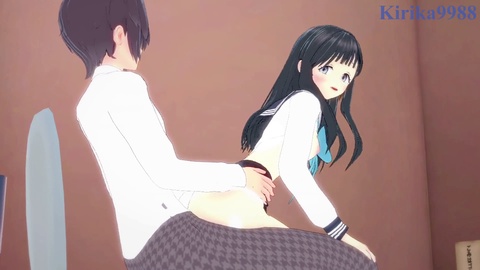 Akebi Komichi and I engage in intense bathroom sex - Akebi's Sailor Uniform Hentai