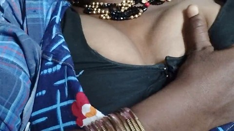 Sexy Kavita Kanada shows off her boobs with some finger-tickling fun