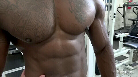 Gay naked gym, beefy, gay muscle black hunk