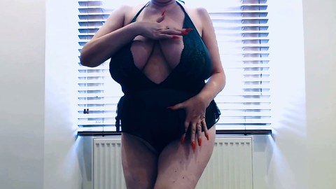 MILF blonde British cougsellbag.ru in crotchless sheer green lingerie enjoys playing with large dildo