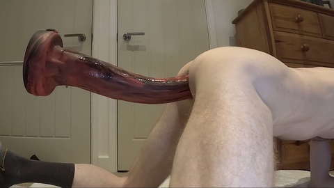 Intense anal stretching with a massive dildo - A high-speed fuck machine adventure that leaves me gaping and satisfied