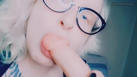 Blond sex, suck me, fake penises