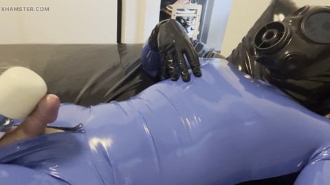 Latex breathplay, rubber fuck, chinese