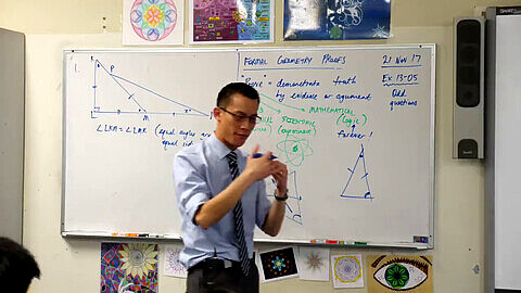 Eddie Woo, el profesor de matemáticas, utiliza demostraciones geométricas extremas para sorprender a sus alumnos.