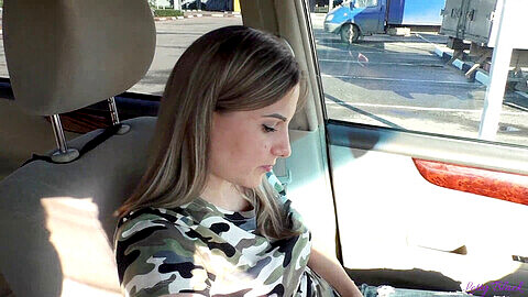 Letty Black gives a sloppy blowjob to her manager in IKEA parking lot